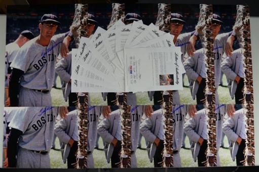 Lot of Ten  (10) Ted Williams Signed 16x20 Photos  PSA/DNA and Williams Hologram (leaning)